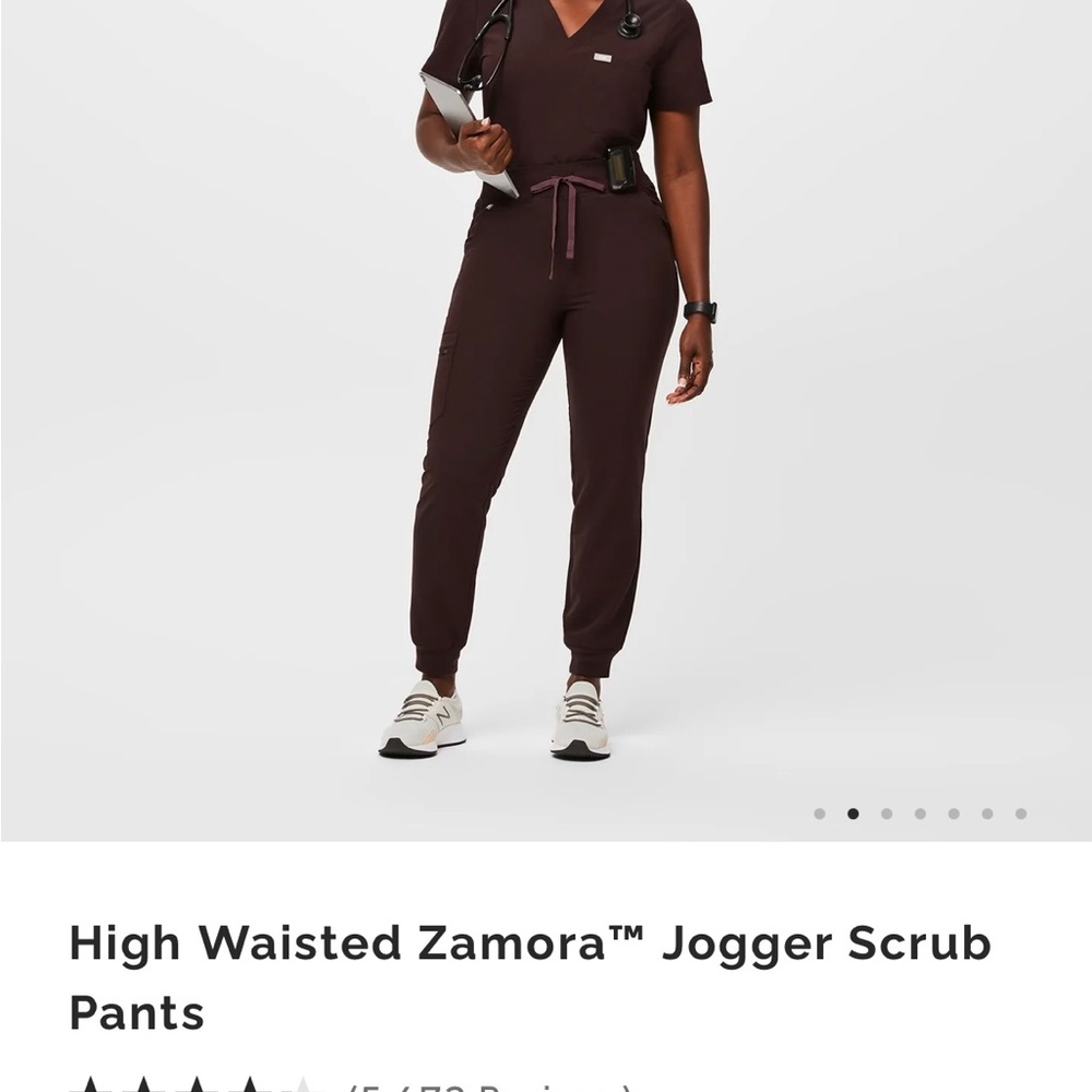 Figs Zamora XS Espresso High Waisted Regular Length
